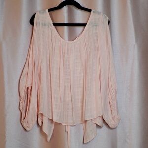 Baby pink batwing blouse